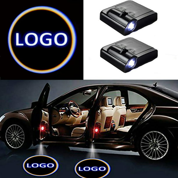Car Laser Wireless Sensor Door Logo Shadow Light Lamp For Volkswagen blue